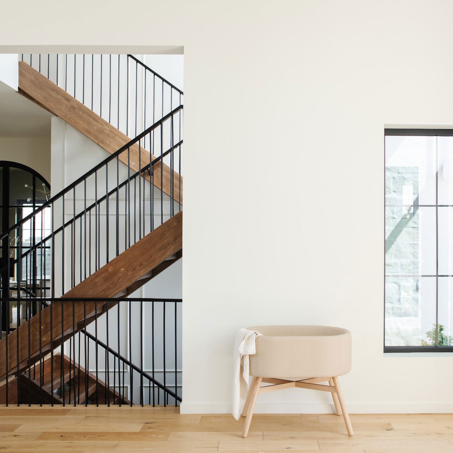 Babyletto x GATHRE Capsule Bassinet - Millet in home