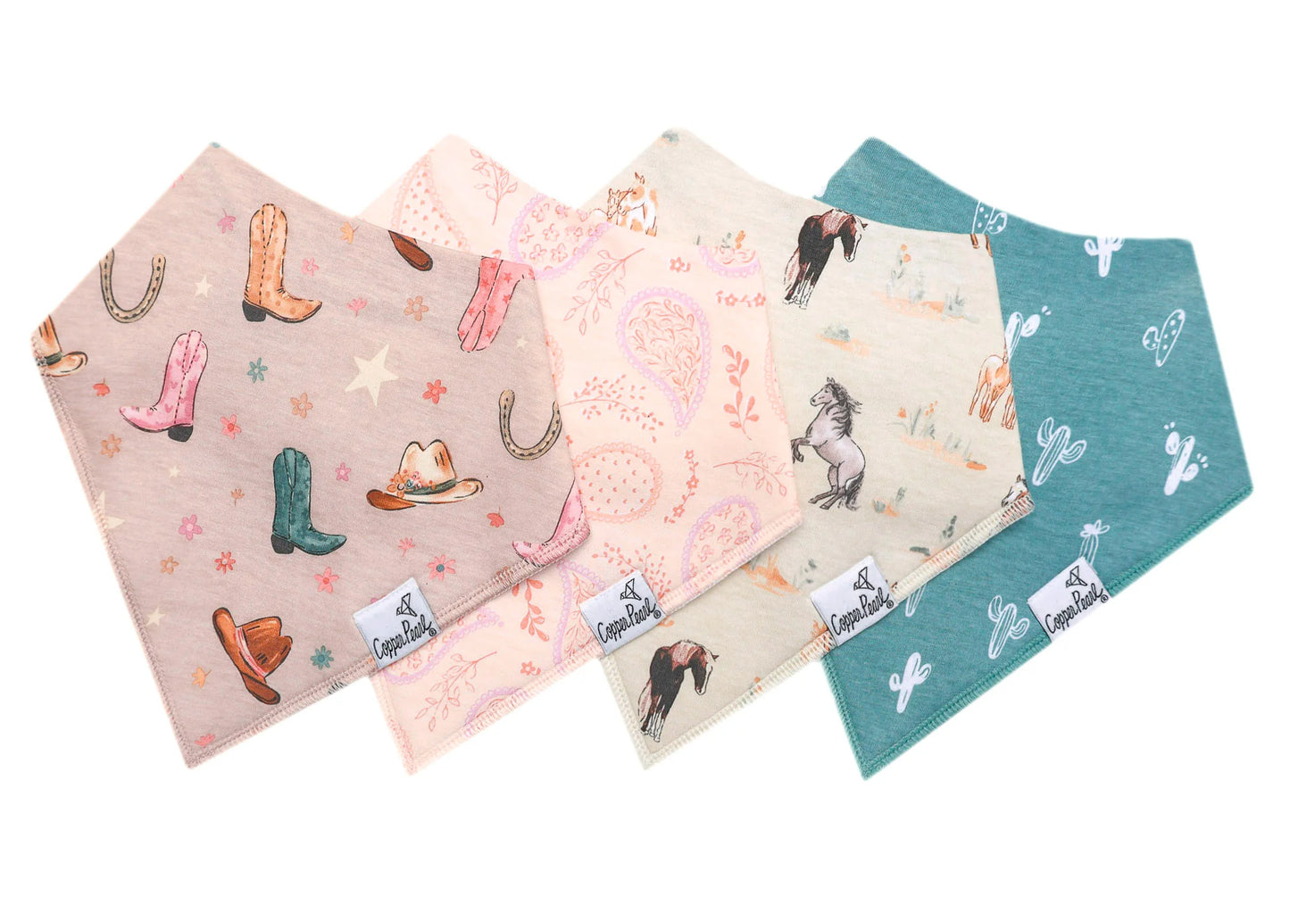 Copper Pearl Baby Bandana Bibs