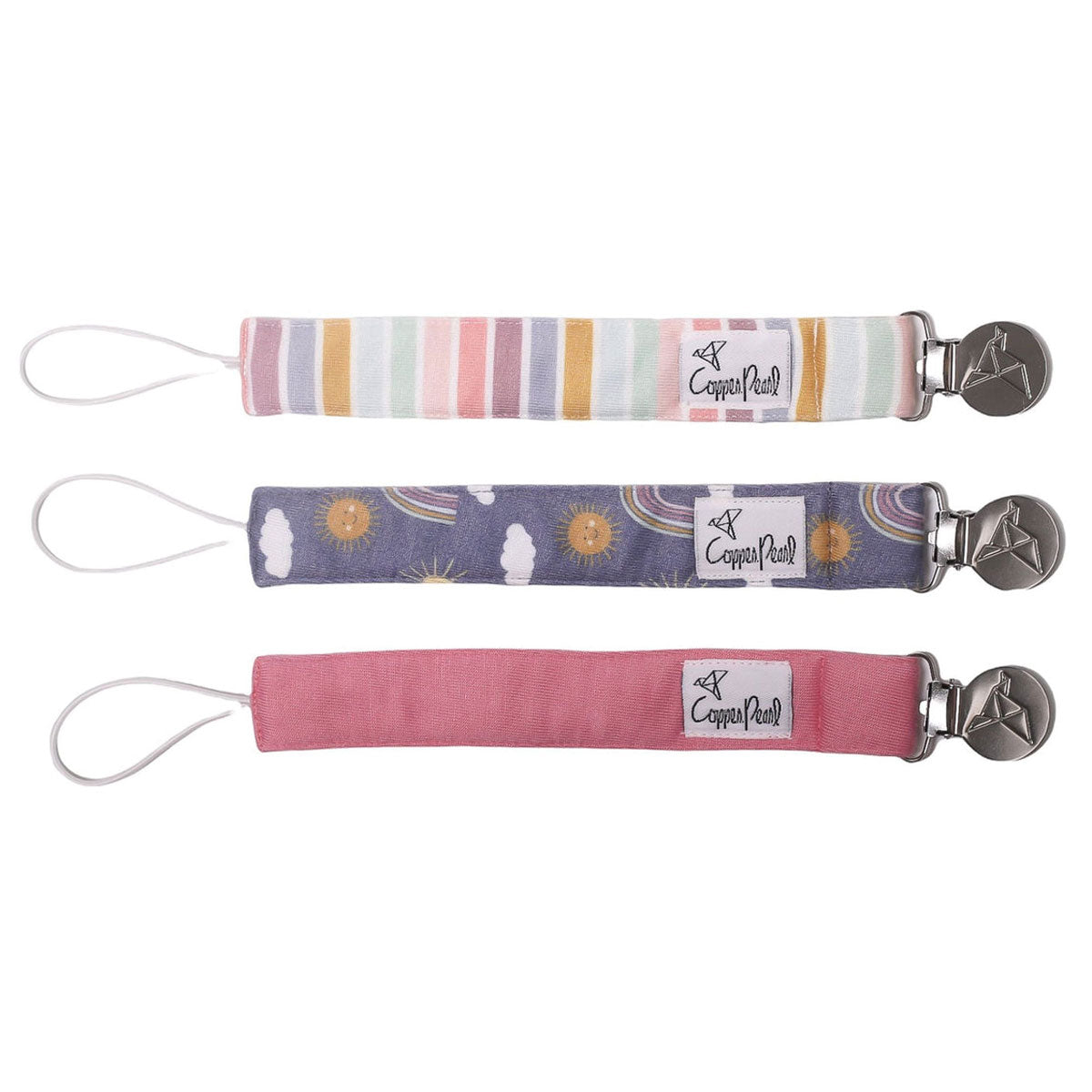 Copper Pearl Binky Clip Set - Hope