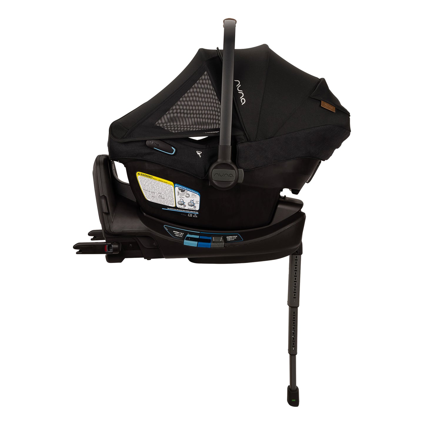 Nuna PIPA Aire RX Infant Car Seat with RELX Base - Caviar
