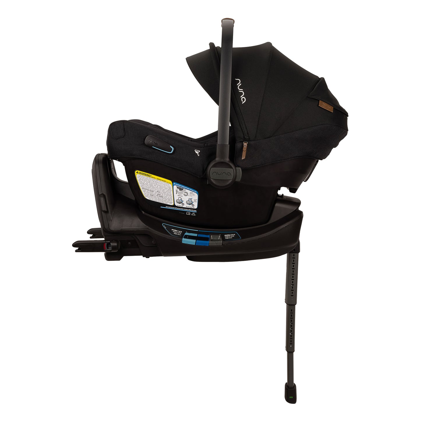Nuna PIPA Aire RX Infant Car Seat with RELX Base - Caviar