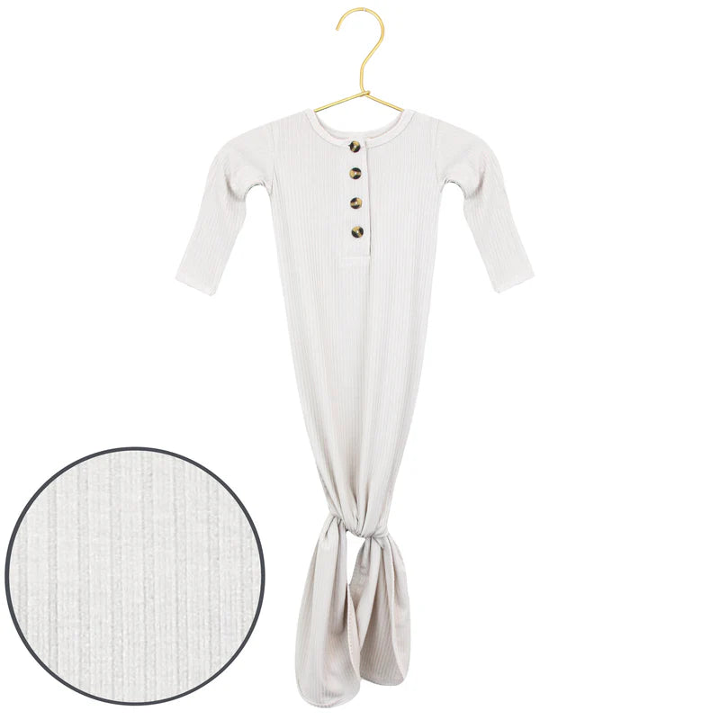 Lou Lou and Company Ribbed Knotted Gown - NB-3M