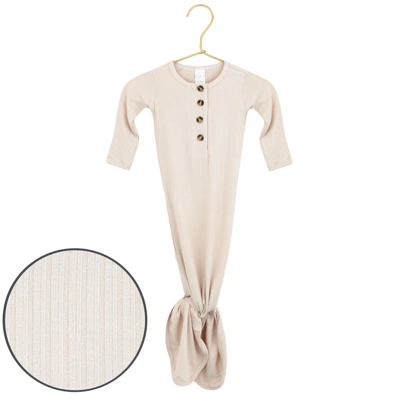 Lou Lou and Company Ribbed Knotted Gown - NB-3M