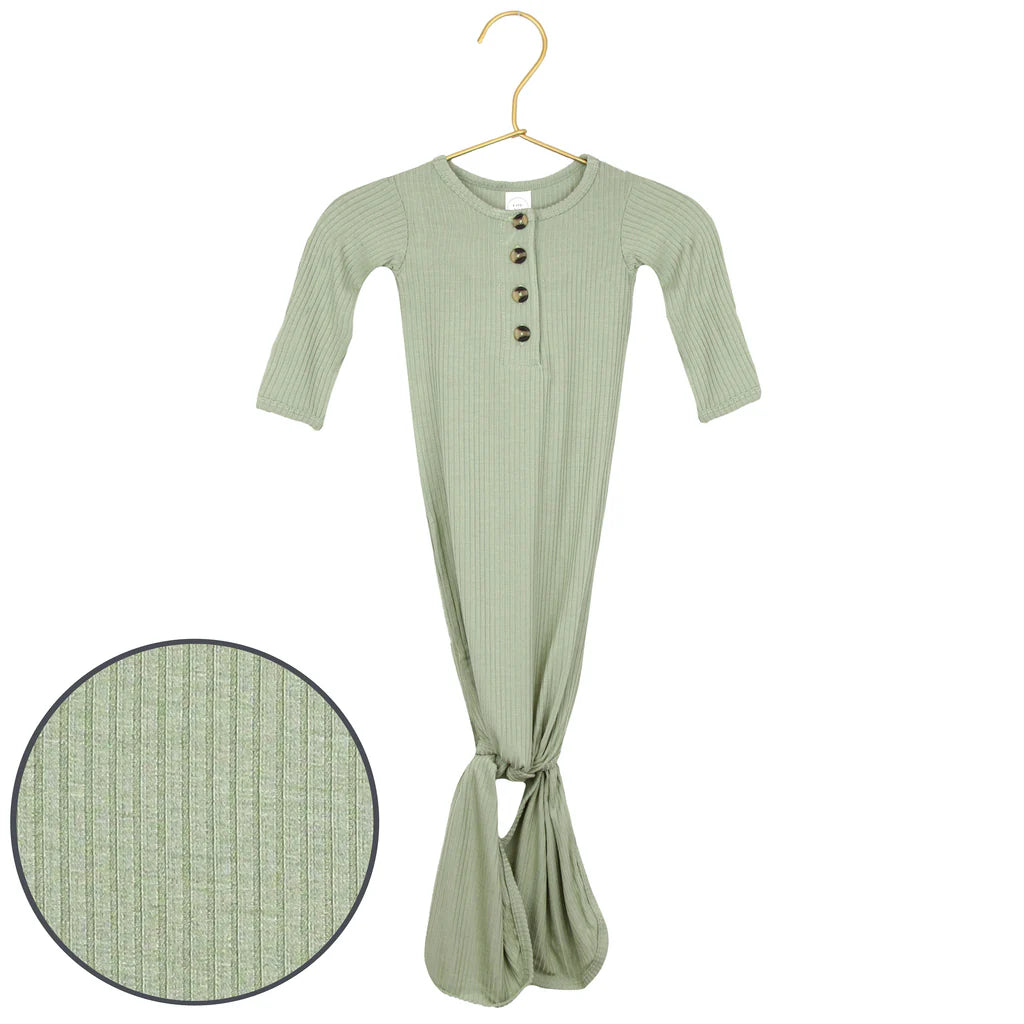 Lou Lou and Company Ribbed Knotted Gown - NB-3M