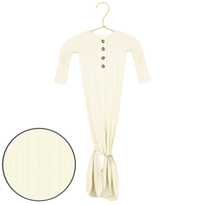 Lou Lou and Company Ribbed Knotted Gown - NB-3M