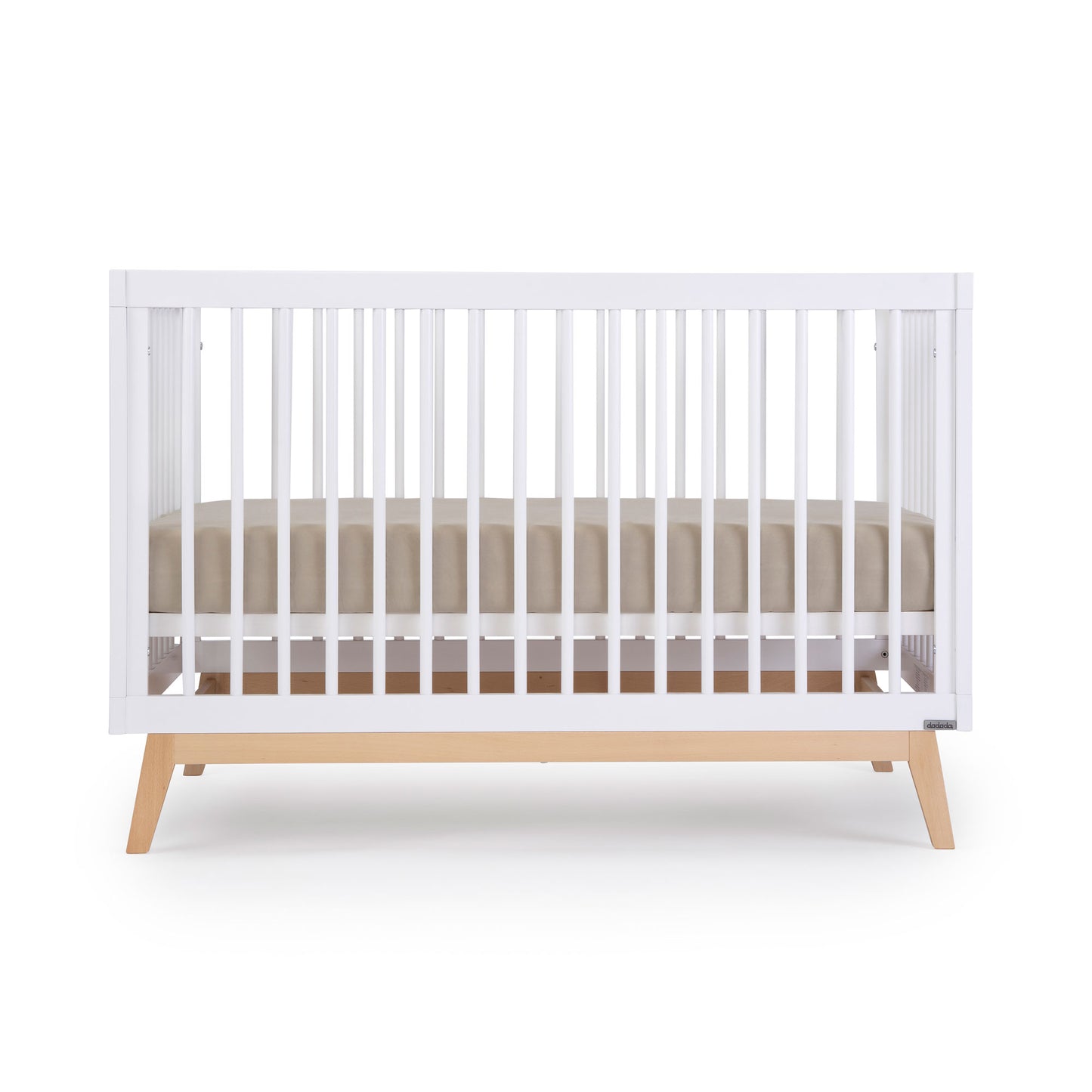 Dadada Soho 3-in-1 Convertible Crib - White / Natural