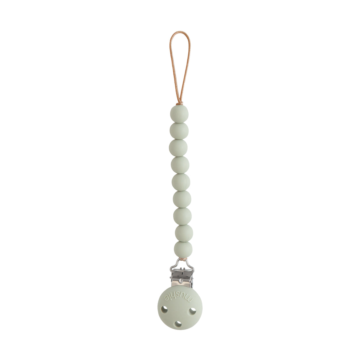 Mushie Silicone Pacifier Clip - Hera - Sage