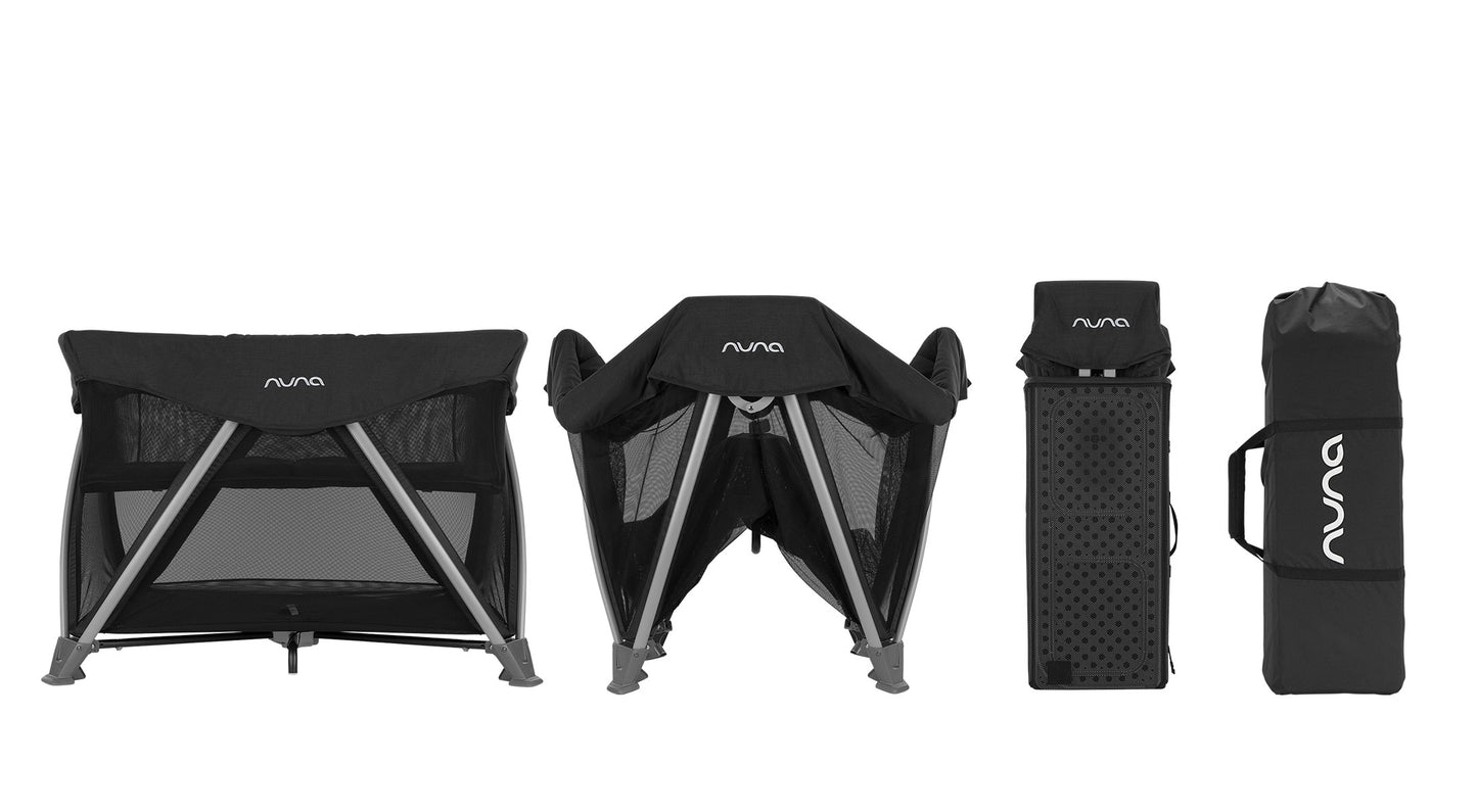 Nuna SENA Aire Play Yard with Zip-Off Bassinet - Caviar