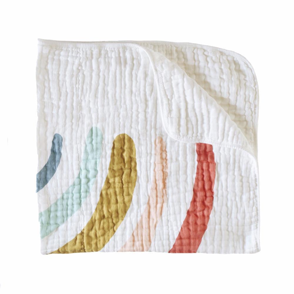 Clementine Kids Cotton Muslin Reversible Quilt - Rainbow
