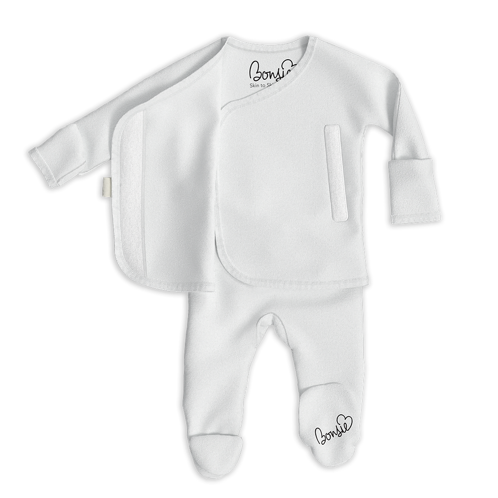 Bonsie Skin to Skin Babywear Footie - Milk