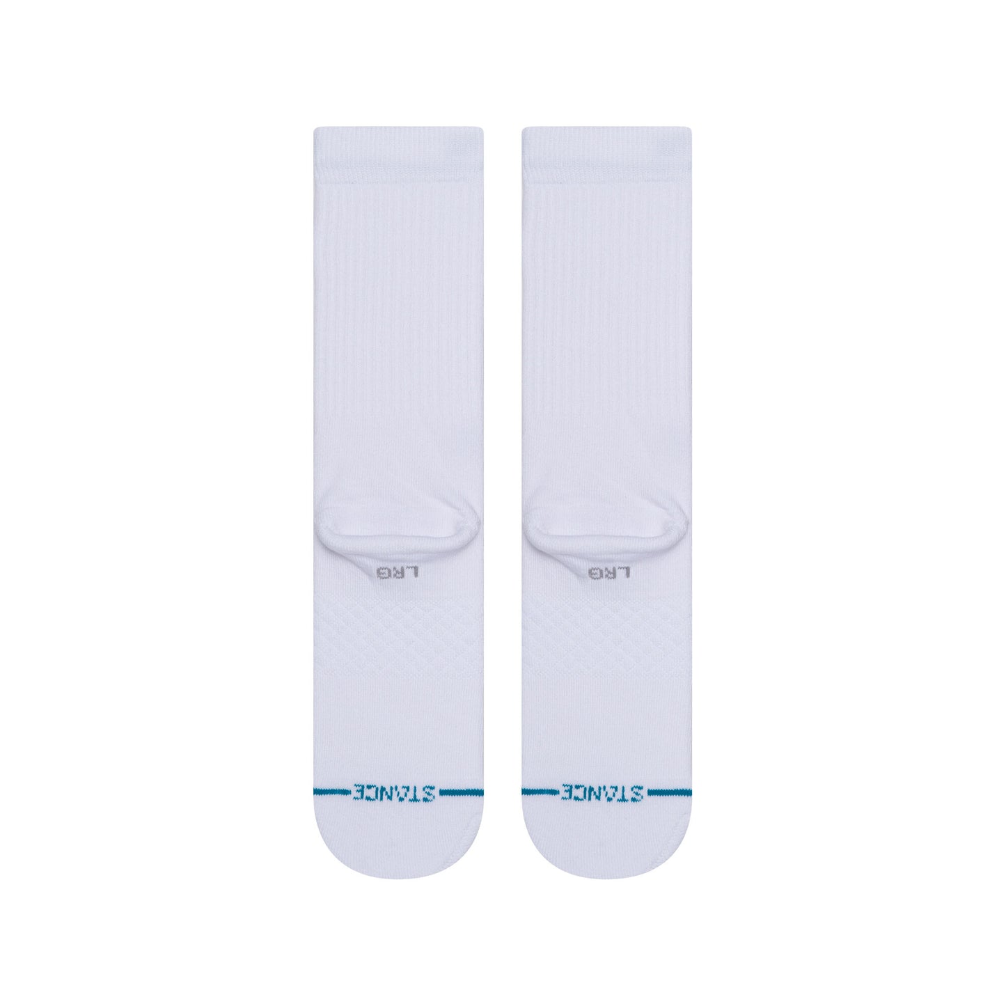Stance Adult Crew Socks - Icon - White / Black Logo