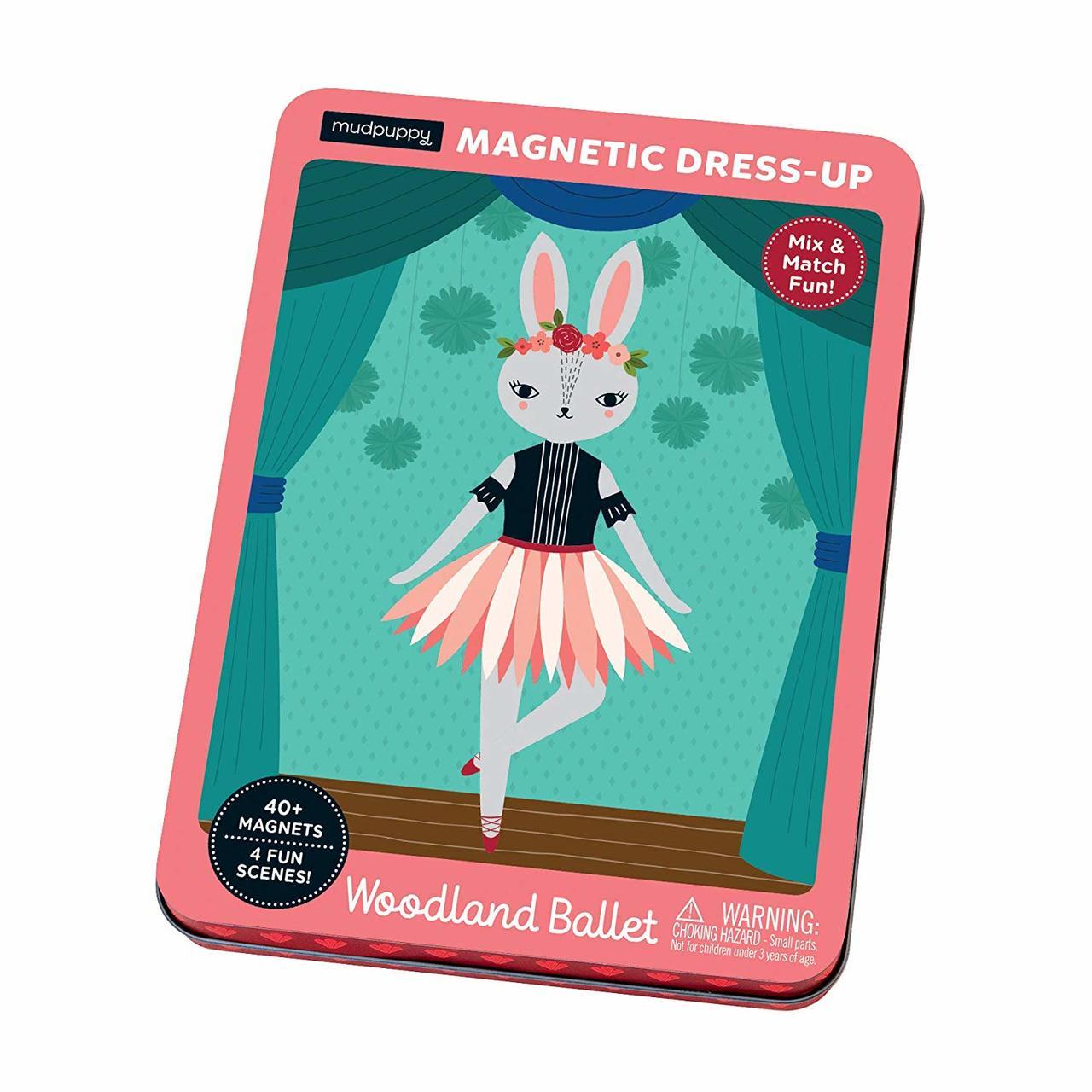 Mudpuppy Magnetic Dress-Up Tin - Woodland Ballet