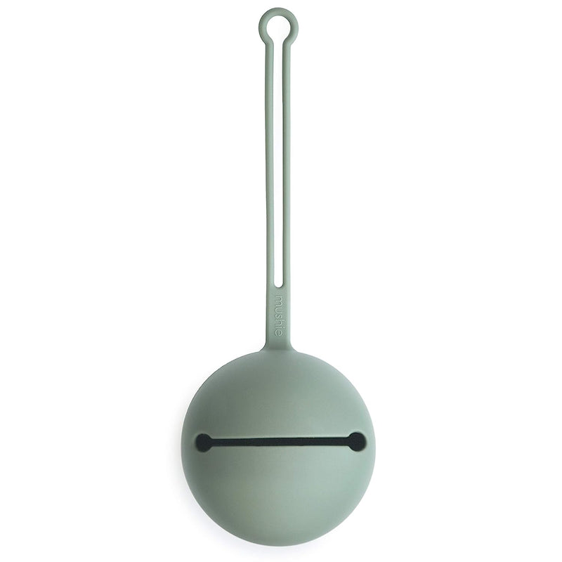 Mushie Silicone Pacifier Holder Case - Cambridge Blue