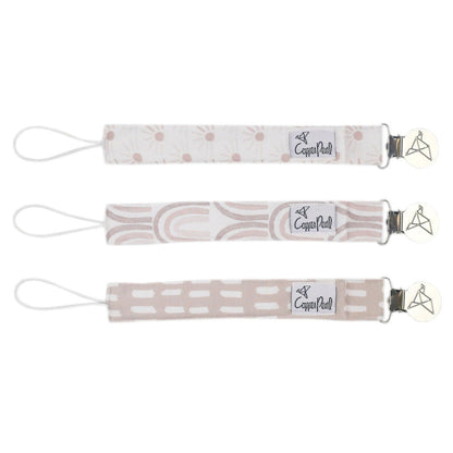 Copper Pearl Binky Clip Set - Bliss