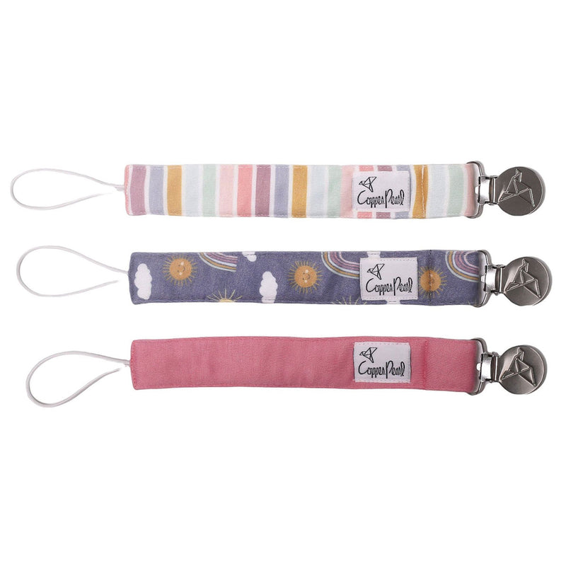 Copper Pearl Binky Clip Set - Hope
