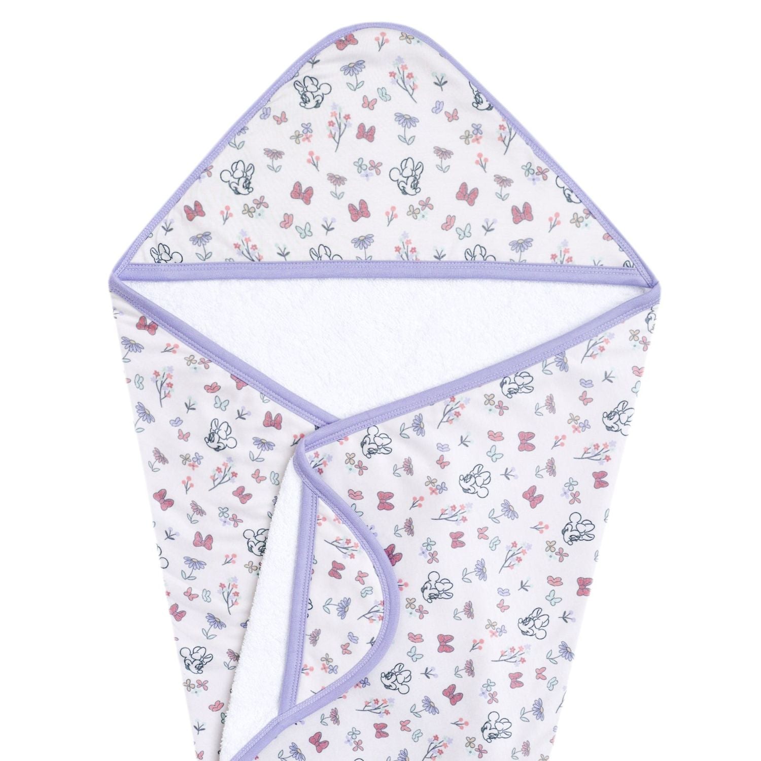 Copper Pearl Knit Hooded Towel - Minnie Mouse's Bowquet