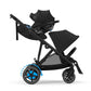 Cybex e-Gazelle S Stroller - Moon Black with Black Frame