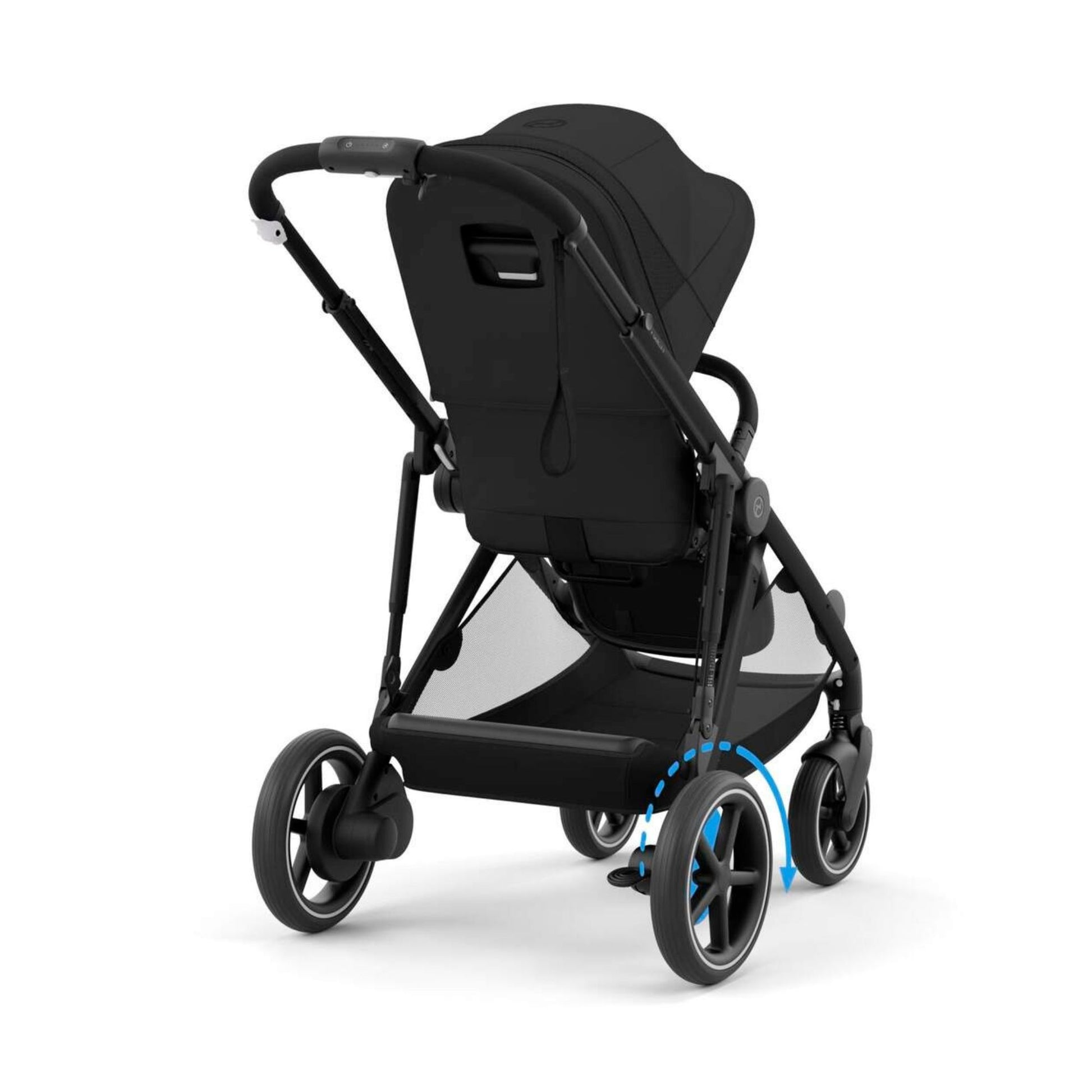 Cybex e-Gazelle S Stroller - Moon Black with Black Frame