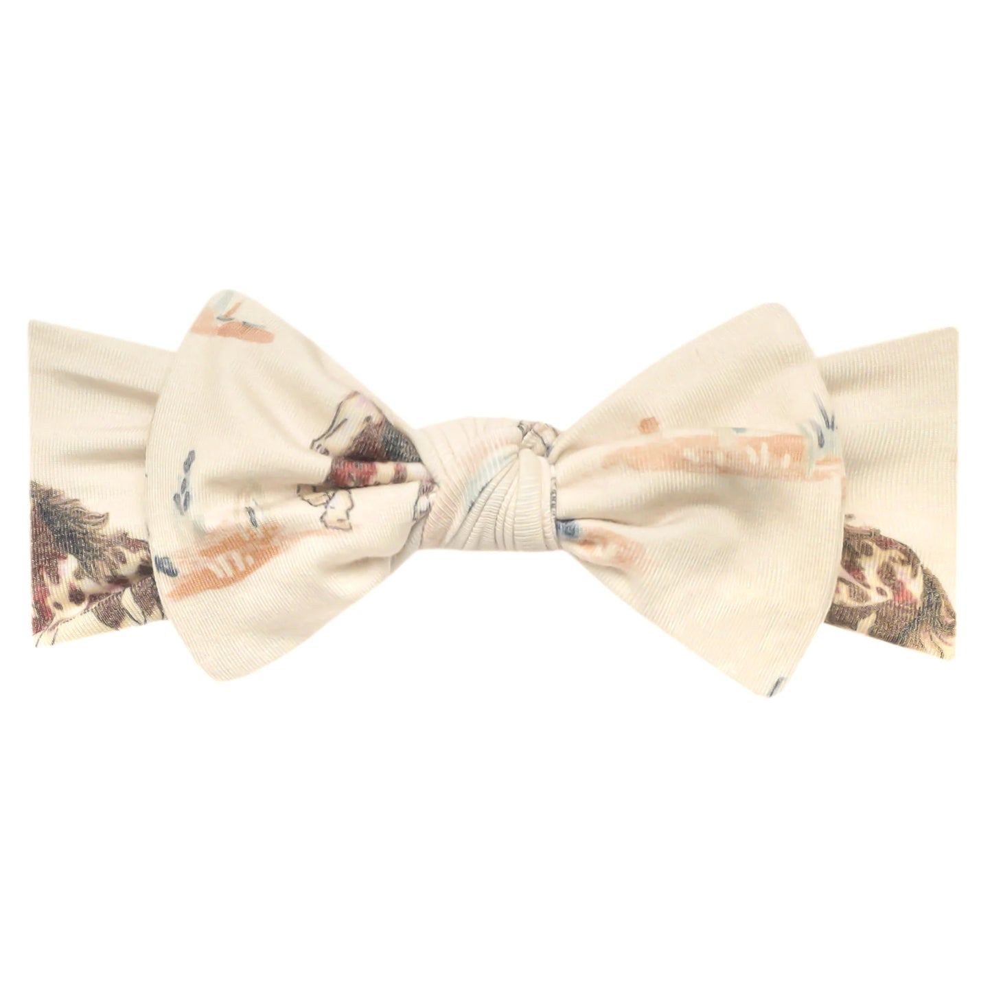 Copper Pearl Knit Headband Bow