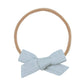 Lou Lou and Company Linen Bow Headband - Small - Dove