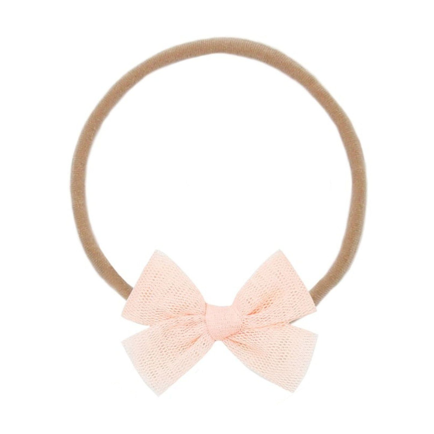 Lou Lou and Company Tulle Bow Headband - Medium - Blush