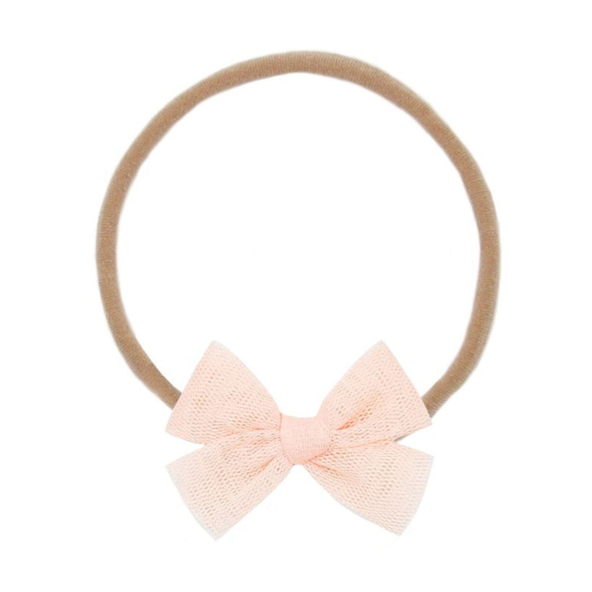 Lou Lou and Company Tulle Bow Headband - Medium - Blush
