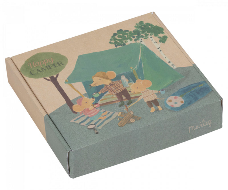 Maileg Mouse Happy Camper Tent - Rolled Door and Wooden Sticks