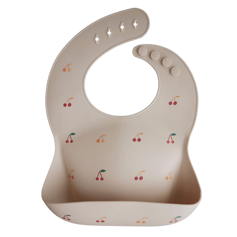 Mushie Silicone Bib - Cherries