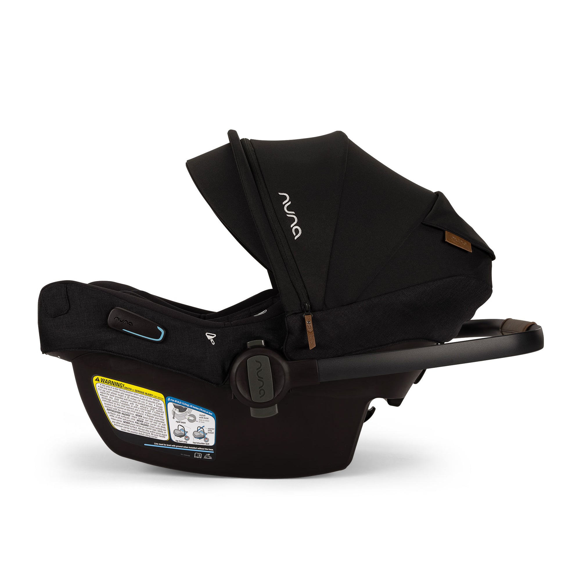 Nuna PIPA Aire RX Infant Car Seat with RELX Base - Caviar