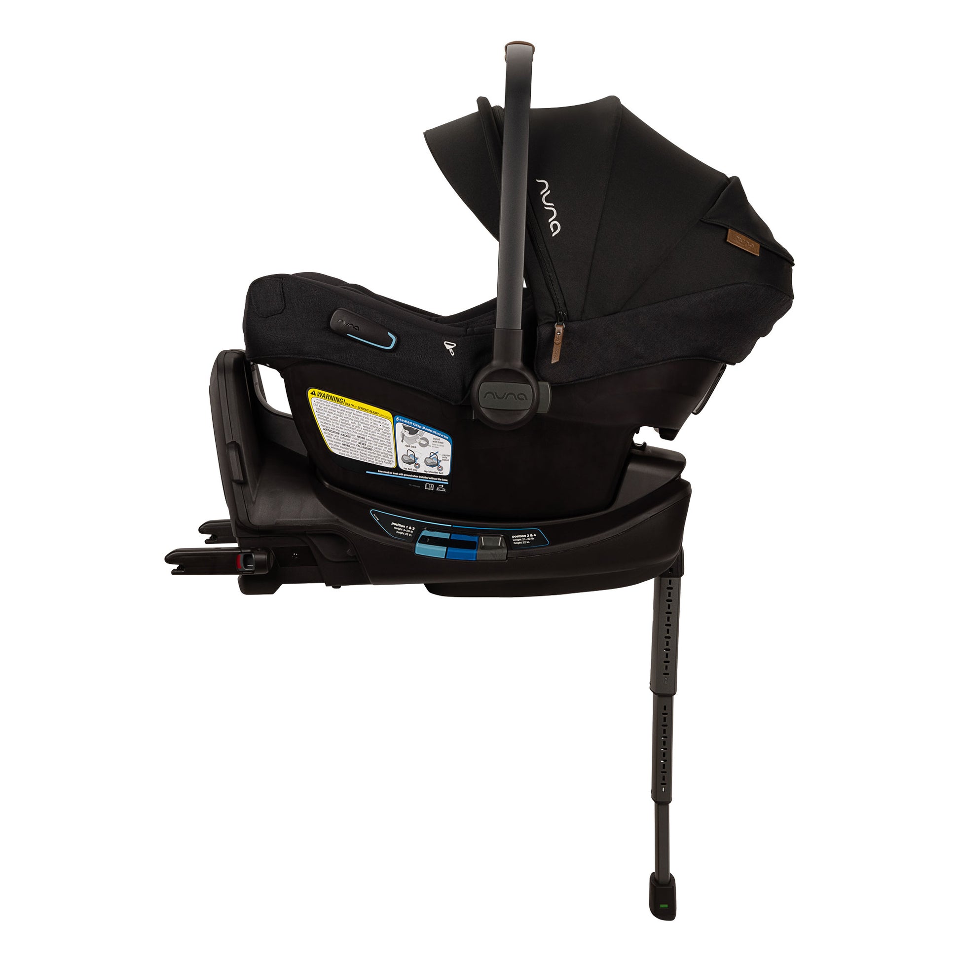 Nuna PIPA Aire RX Infant Car Seat with RELX Base - Caviar