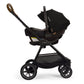 Nuna PIPA Aire Infant Car Seat with Base - Caviar attached to Nuna TRIV Next stroller