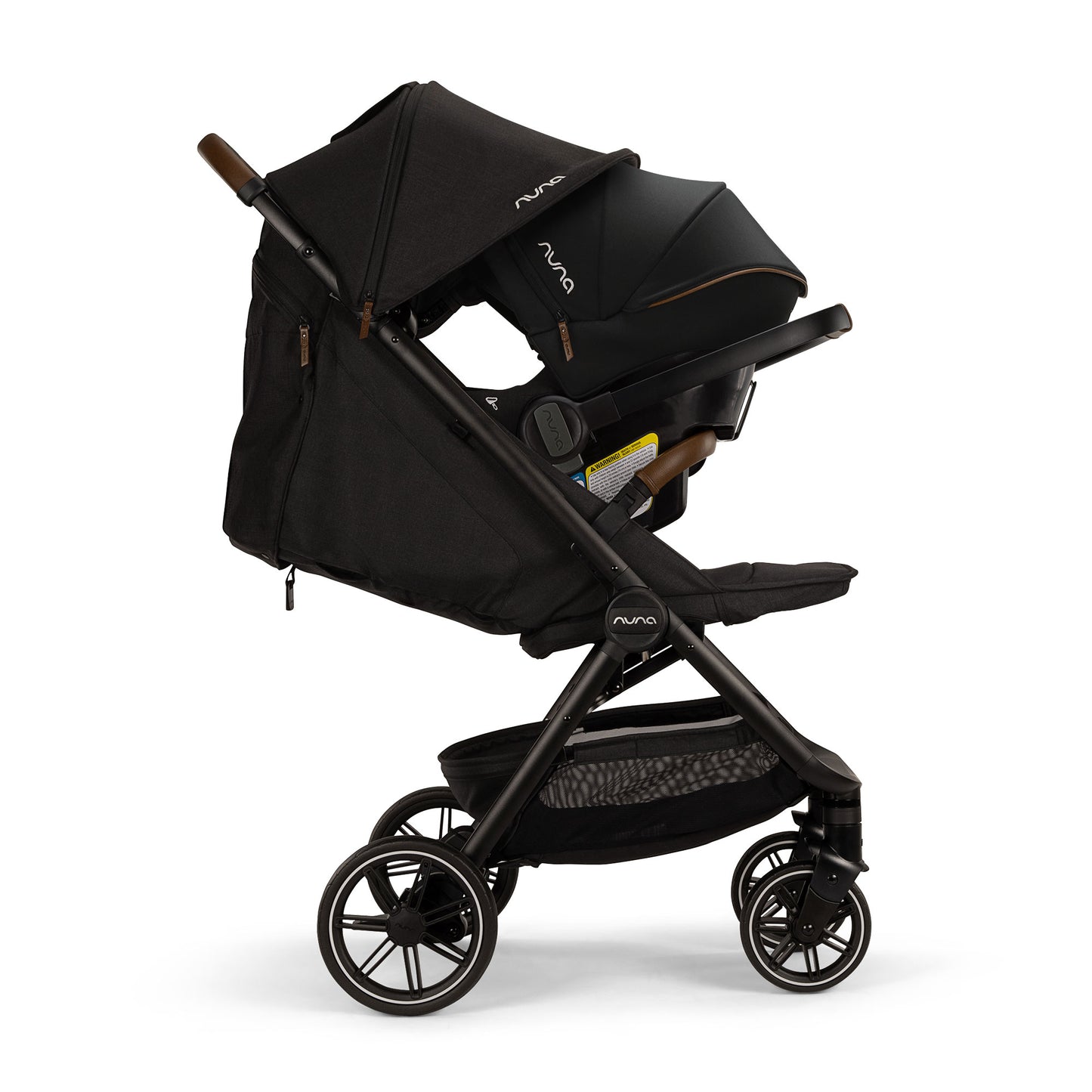 Nuna TRVL LX Stoller and PIPA Urbn Car Seat Travel System - Caviar