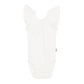 Kyte BABY Ribbed Sleeveless Ruffle Leotard - Cloud
