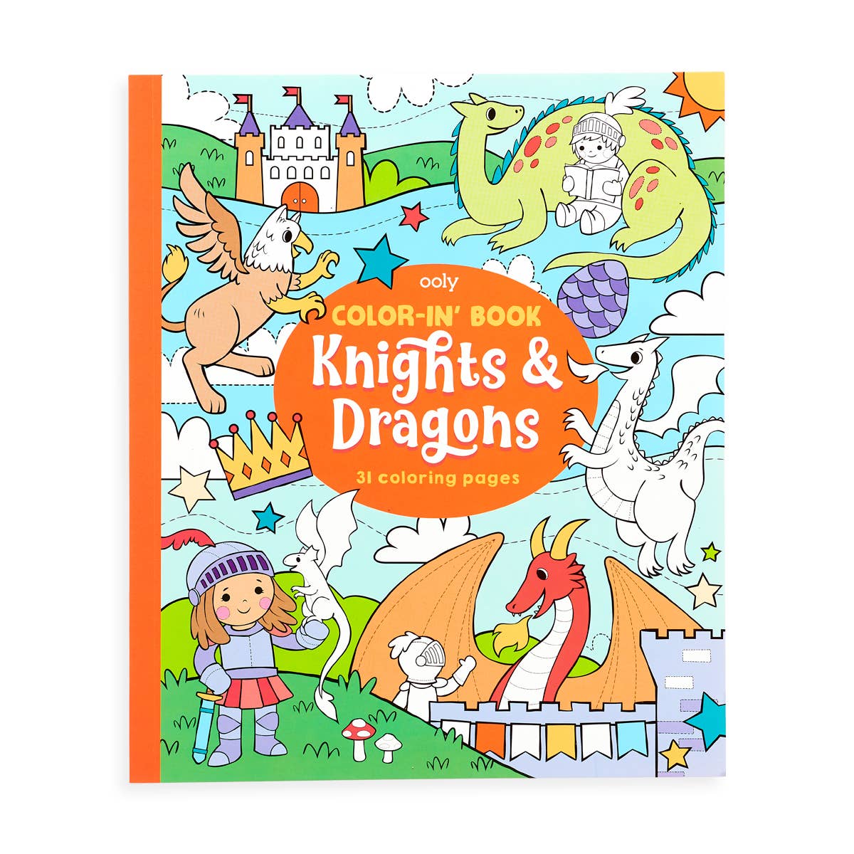 OOLY Color-in' Book - Knights & Dragons