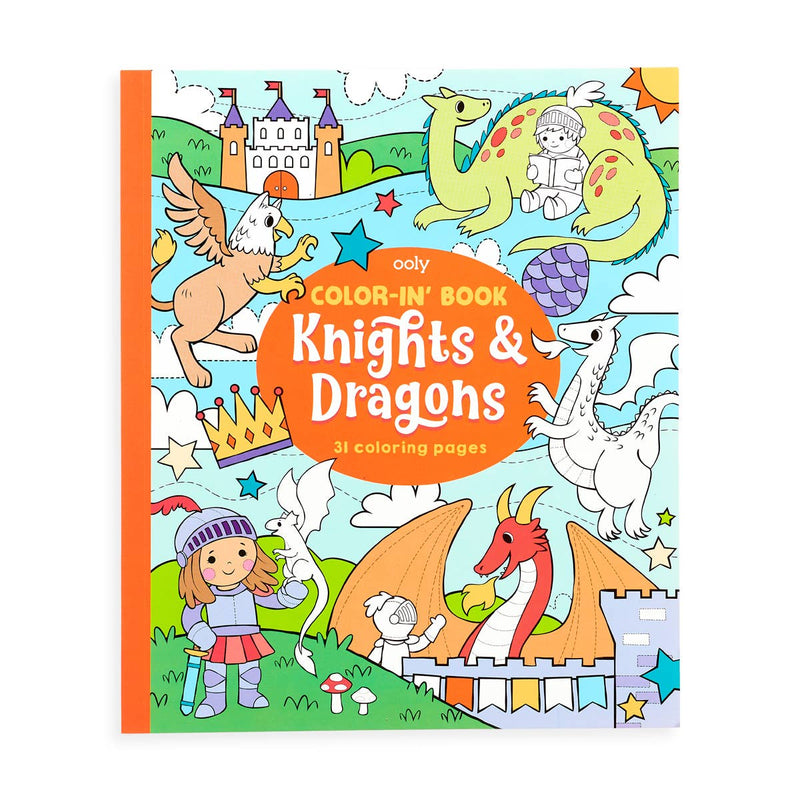 OOLY Color-in' Book - Knights & Dragons