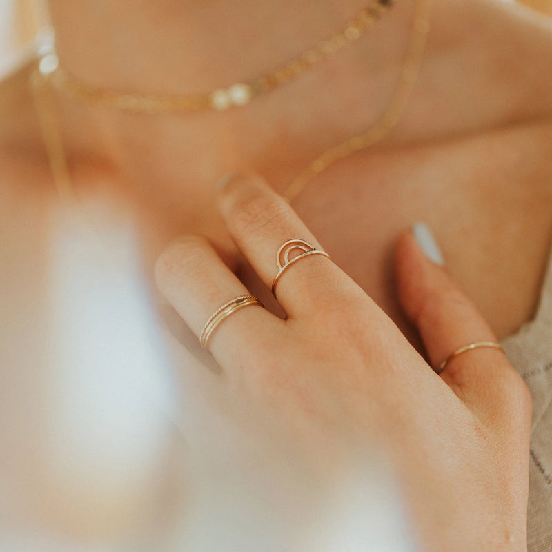 Made by Mary Gold Filled Rainbow Ring