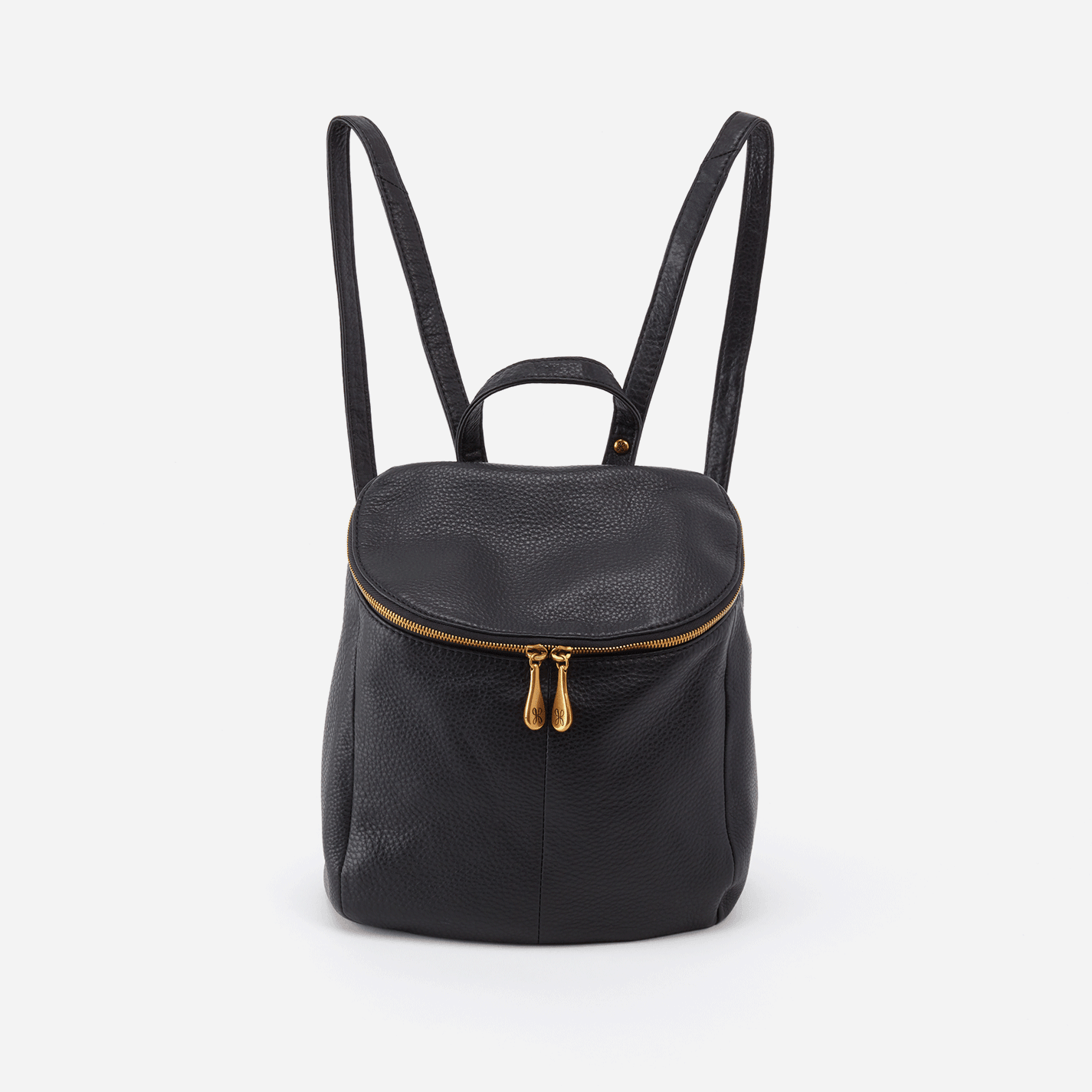 Hobo Bags River Backpack - Velvet Pebbled Hide - Black