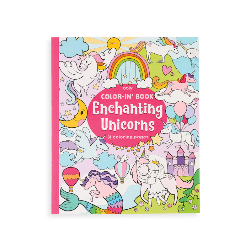 OOLY Color-in' Book - Enchanting Unicorns