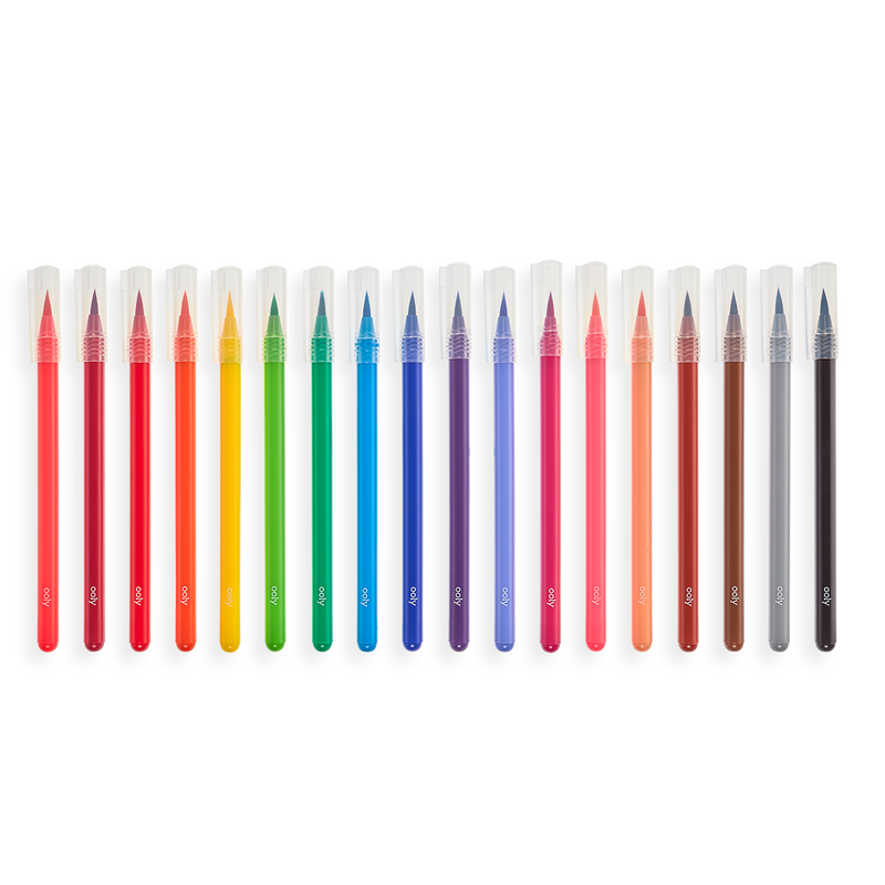 OOLY Chroma Blends Watercolor Brush Markers - Set of 18