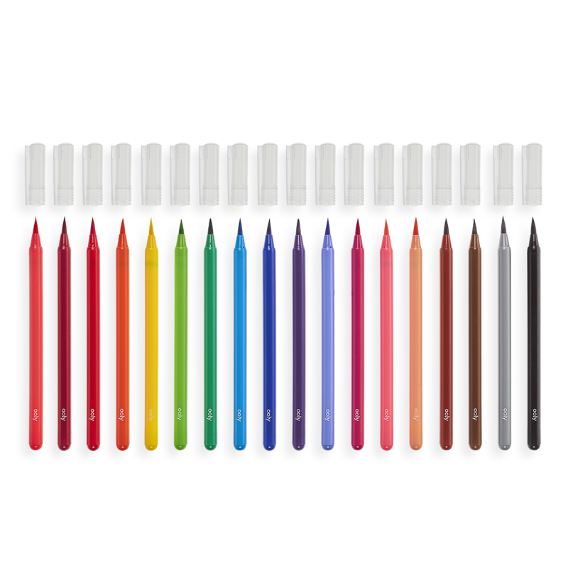 OOLY Chroma Blends Watercolor Brush Markers - Set of 18