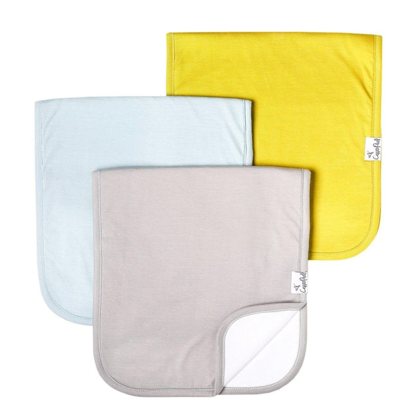 Copper Pearl 3-Pack Burp Cloth Set - Stone