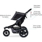 BOB Revolution Flex Duallie 3.0 Double Jogging Stroller Features - Graphite Black