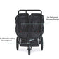 BOB Revolution Flex Duallie 3.0 Double Jogging Stroller Features - Graphite Black