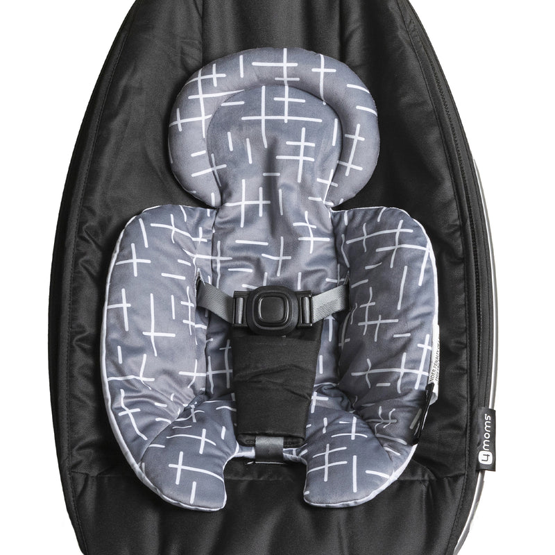 4moms Newborn Insert 6 - Grey Plush on Black