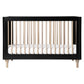 Babyletto Lolly 3-in-1 Convertible Crib with Toddler Bed Conversion Kit - Black/Washed Natural