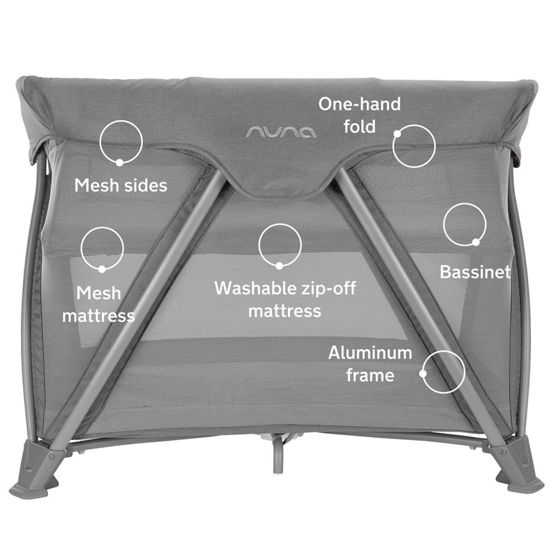 Nuna COVE Aire Go Play Yard - Frost