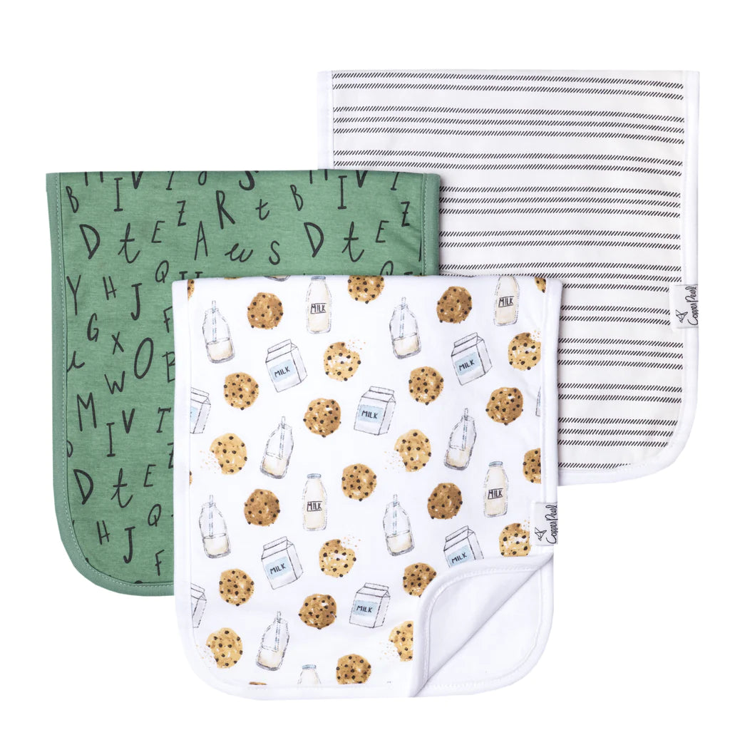 Copper Pearl 3-Pack Burp Cloth Set - Chip