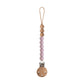 Mushie Silicone Pacifier Clip - Eva - Mauve
