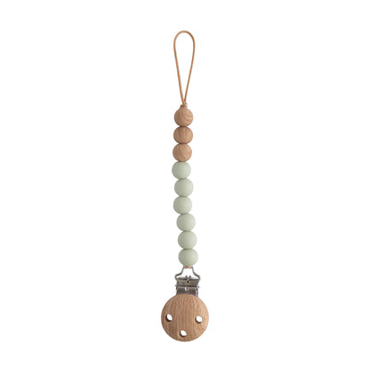Mushie Silicone Pacifier Clip - Eva - Sage