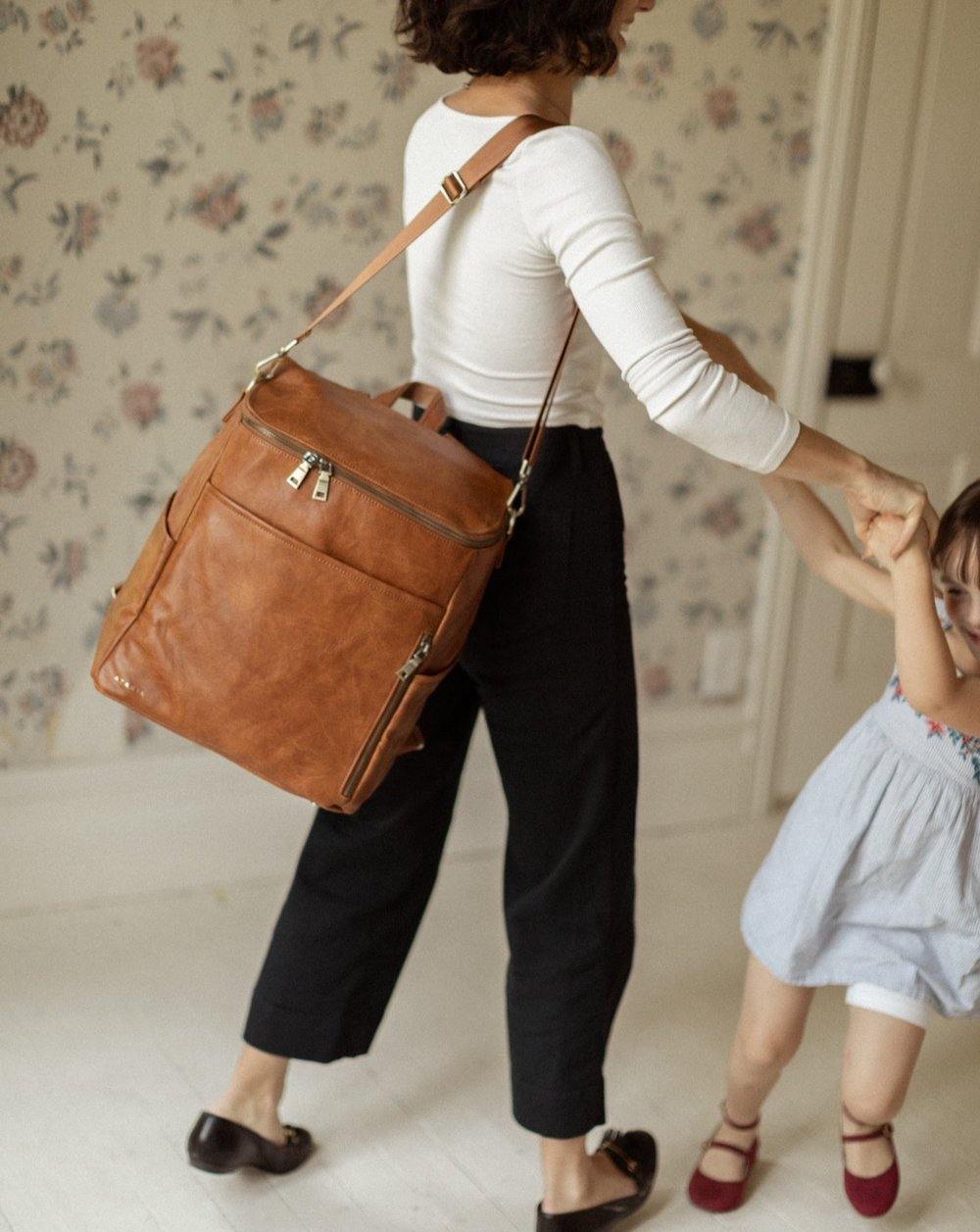 Mom and toddler with Azaria La Mere Grand - Maple